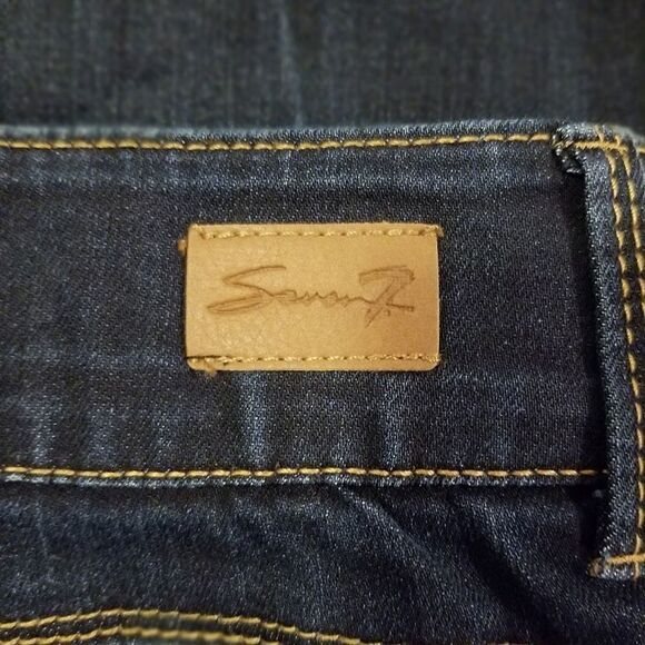 Seven7 All-In-One Solution High Rise Ankle Skinny Blue Jeans - Picture 6 of 9